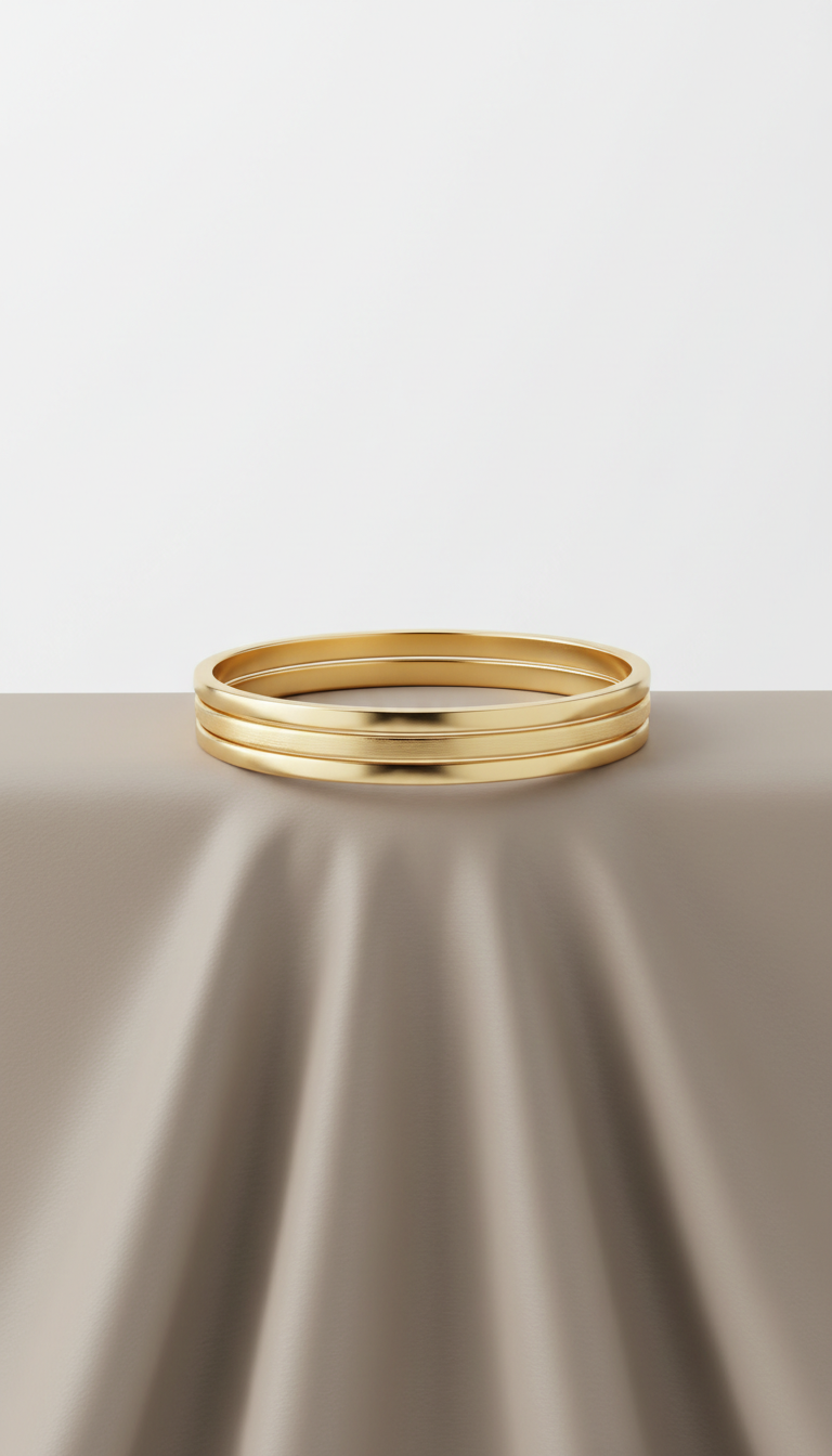 Stackable Gold-Plated Bangle Set