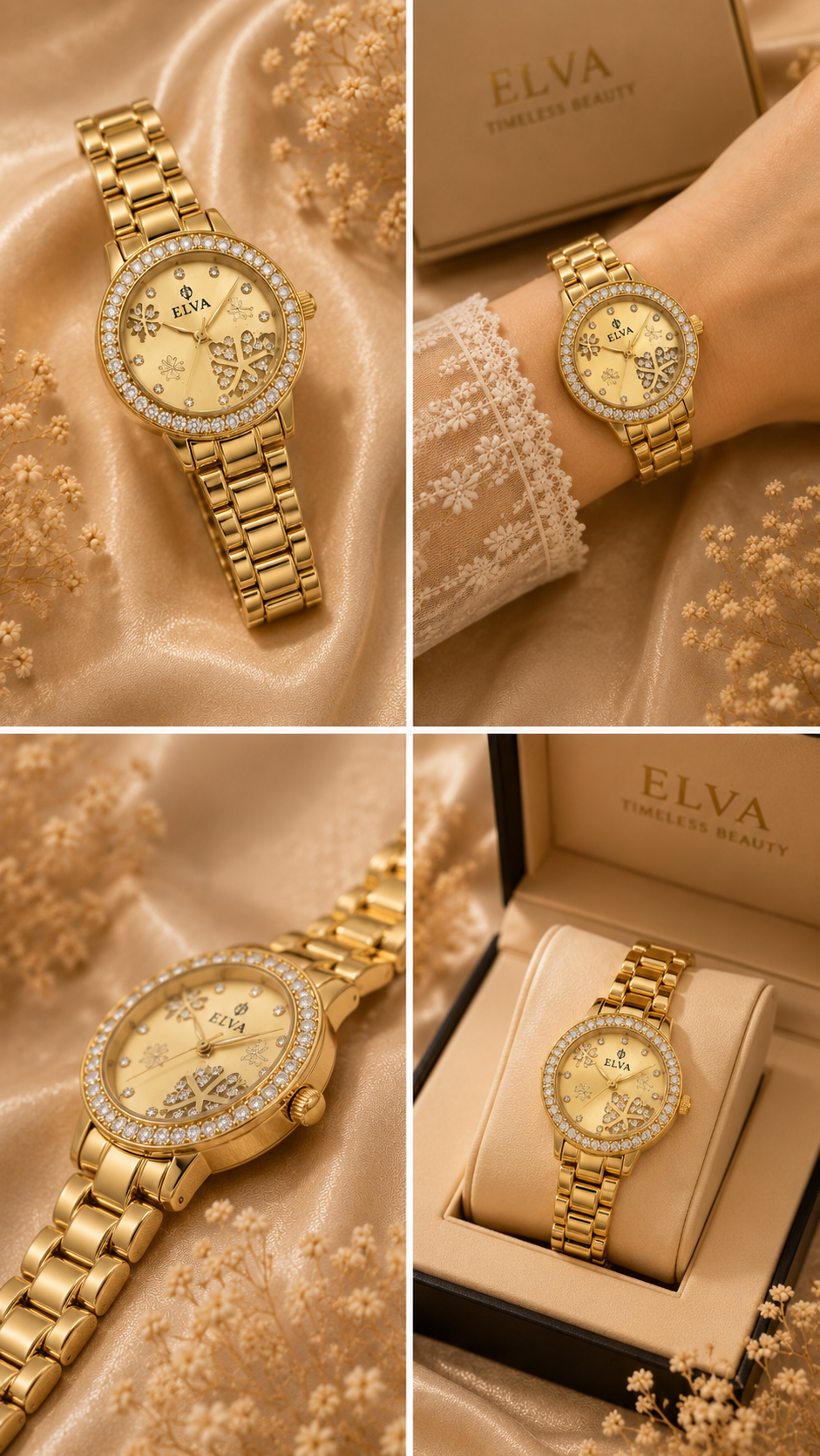 Elva's Golden Bloom Watch