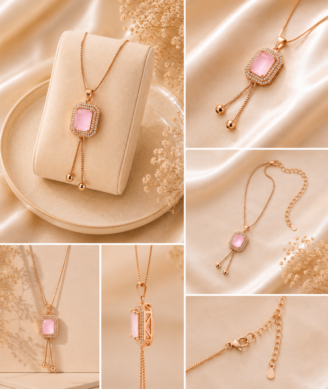Elva‘s ROSÉ GLOW NECKLACE