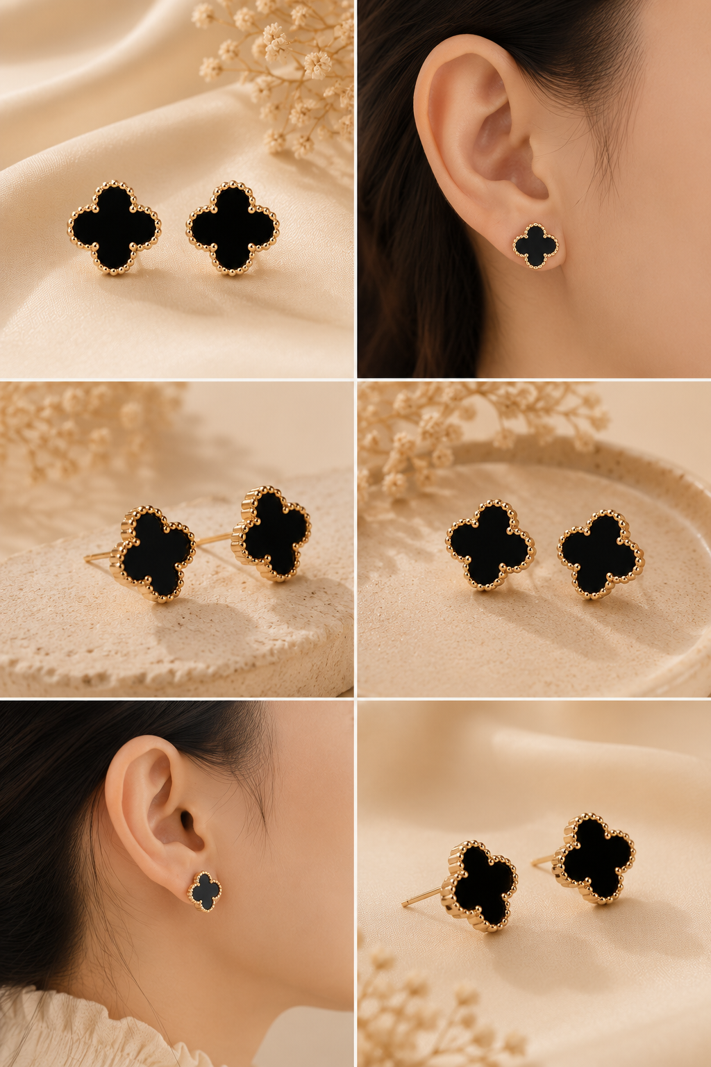 Elva's Clover Stud Earrings