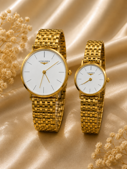 Elva's Golden Couple Watch Set