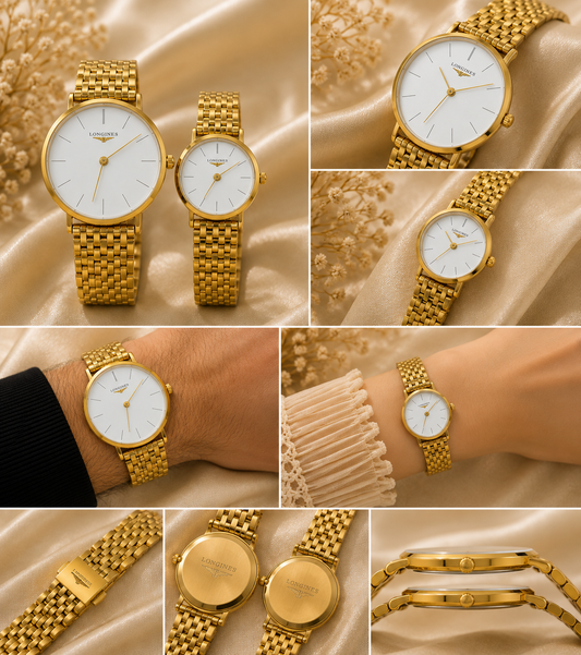 Elva's Golden Couple Watch Set