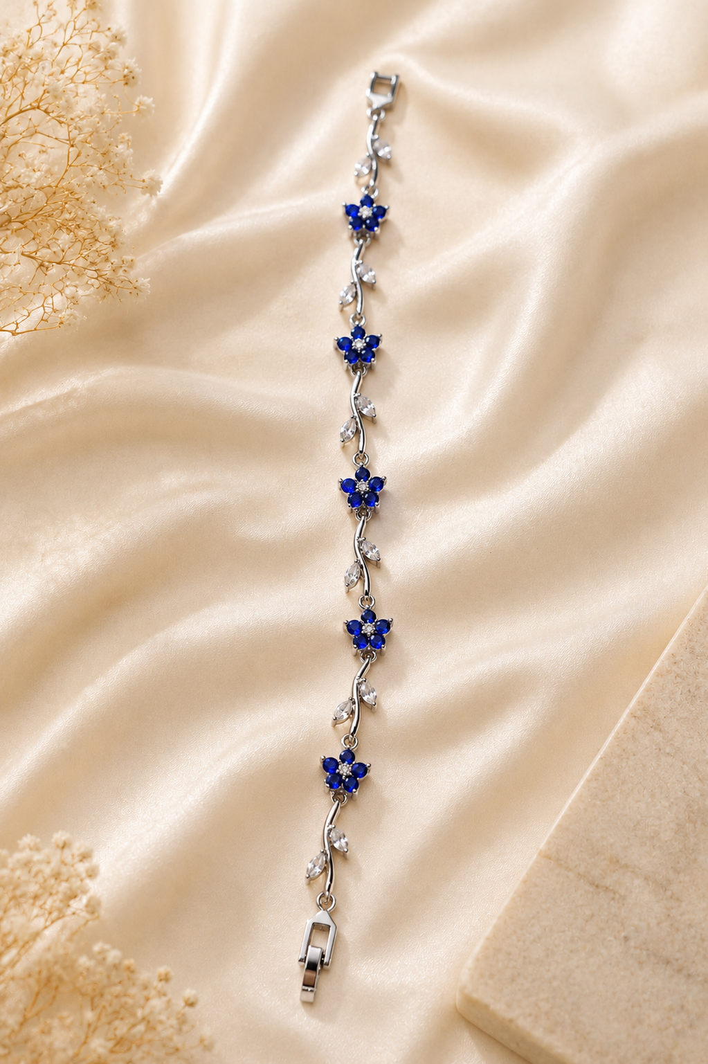 Elva's Sapphire Bloom Bracelet