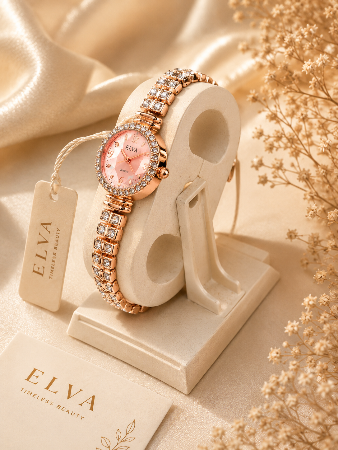 ELVA Rosé Crystal Watch