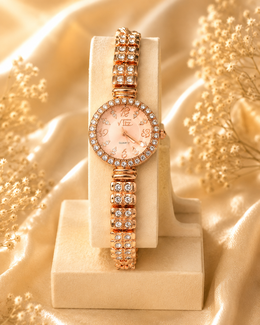ELVA Rosé Crystal Watch