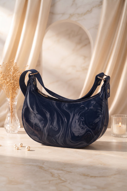 Elva‘s Midnight Marbled Hobo Bag