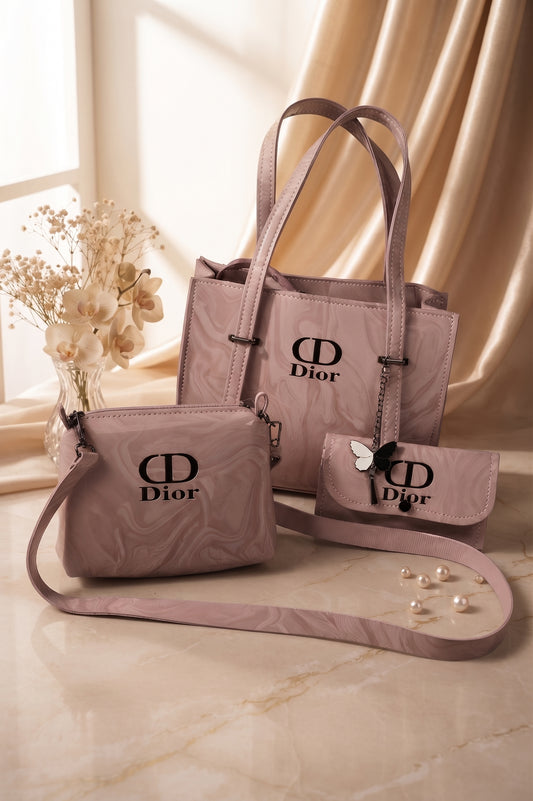 Elva's Marble three piece Bag