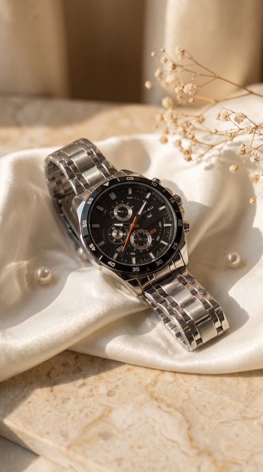 Elva‘s Steel Chronograph Watch