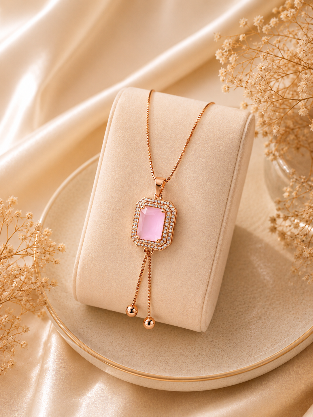 Elva‘s ROSÉ GLOW NECKLACE